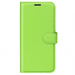 Folio-fodral Vivo X90 Pro Klassiskt Litchi Konstläder