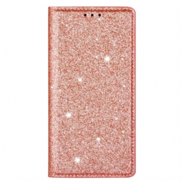 Folio-fodral Samsung Galaxy S23 Plus 5G Läderfodral Paljettstil