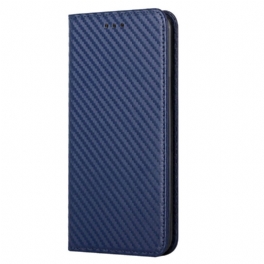 Folio-fodral Samsung Galaxy S23 Plus 5G Med Kedjar Läderfodral Strappy Carbon Fiber Style
