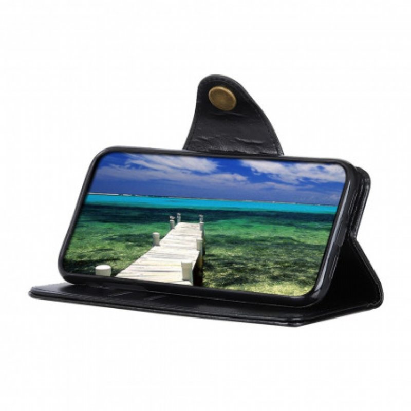 Folio-fodral Motorola Edge 20 Pro Glänsande Konstläder Khazneh