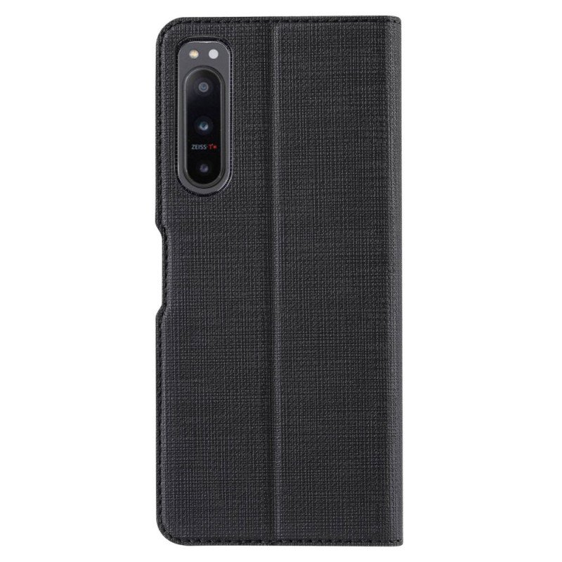 Folio-fodral Sony Xperia 5 IV Läderfodral Texturerad Vili Dmx-serien