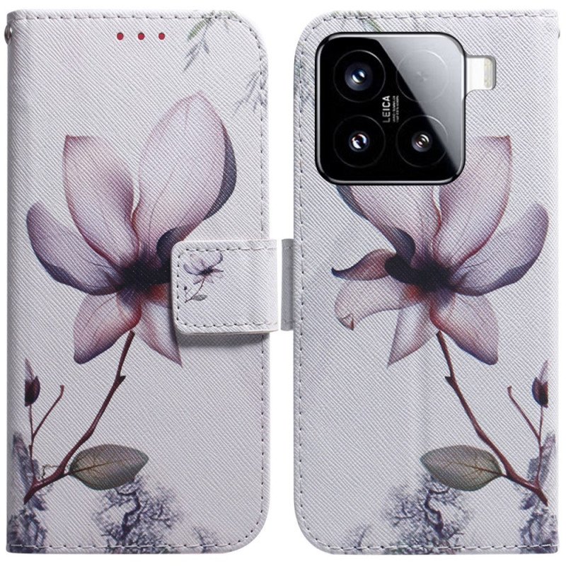 Fodral För Xiaomi 15 Rosa Blomma