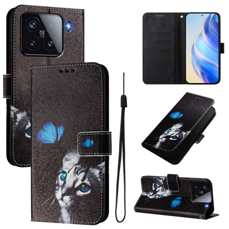 Fodral Xiaomi 15 Fjäril Och Katt