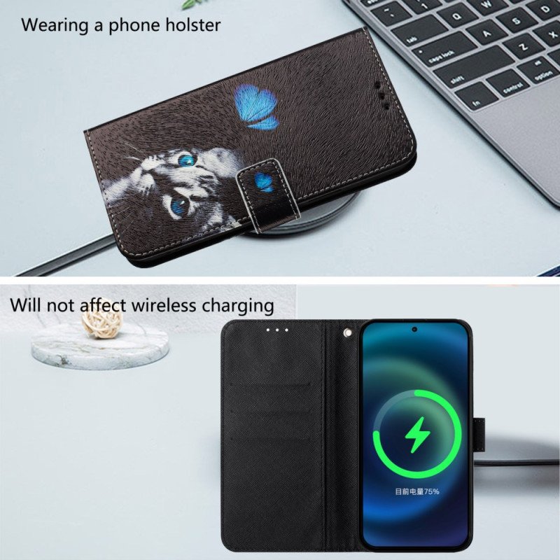 Fodral Xiaomi 15 Fjäril Och Katt