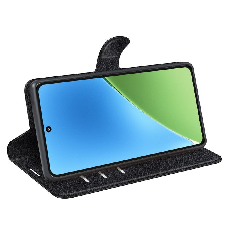 Fodral Xiaomi 15 Litchi-konstläder Klassisk