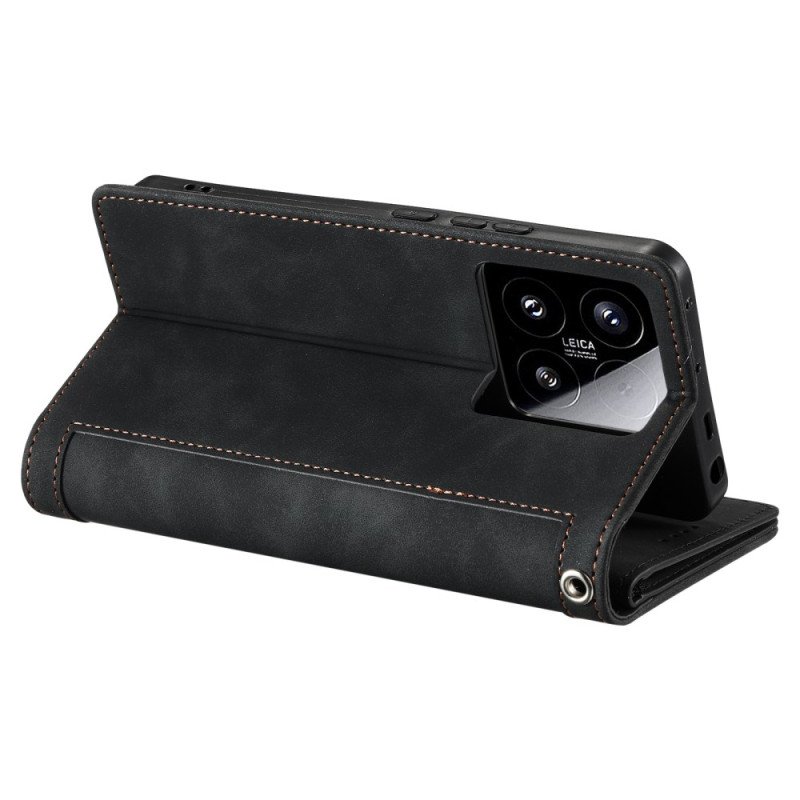 Fodral Xiaomi 15 Plånbok Med Dragkedja