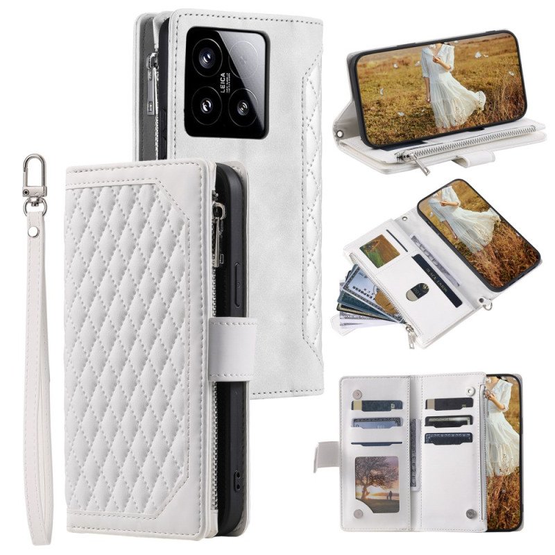 Fodral Xiaomi 15 Quiltad Plånbok