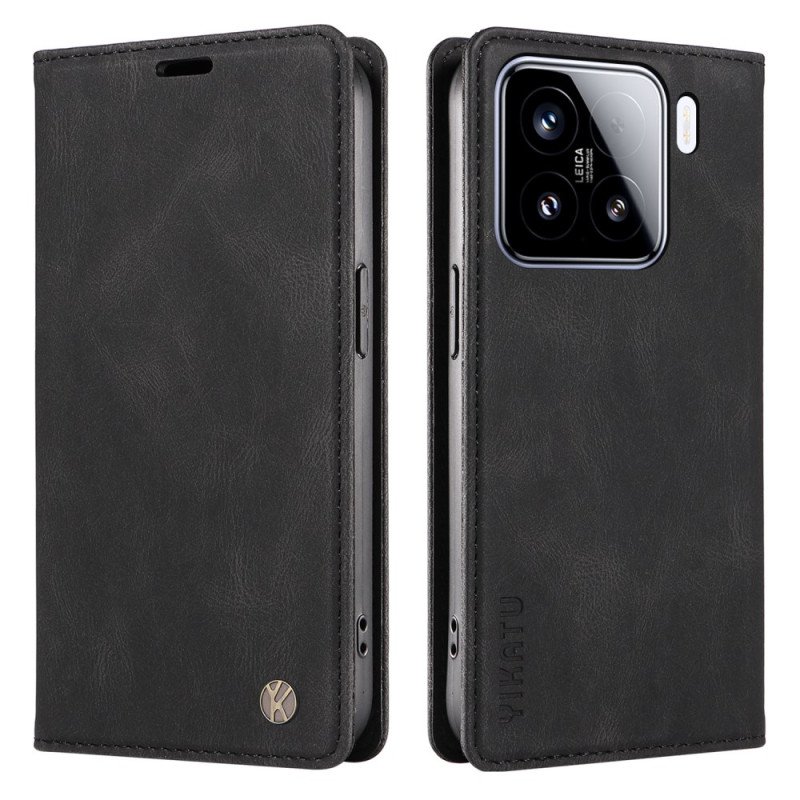 Folio-fodral För Xiaomi 15 Yikatu Mockaeffekt