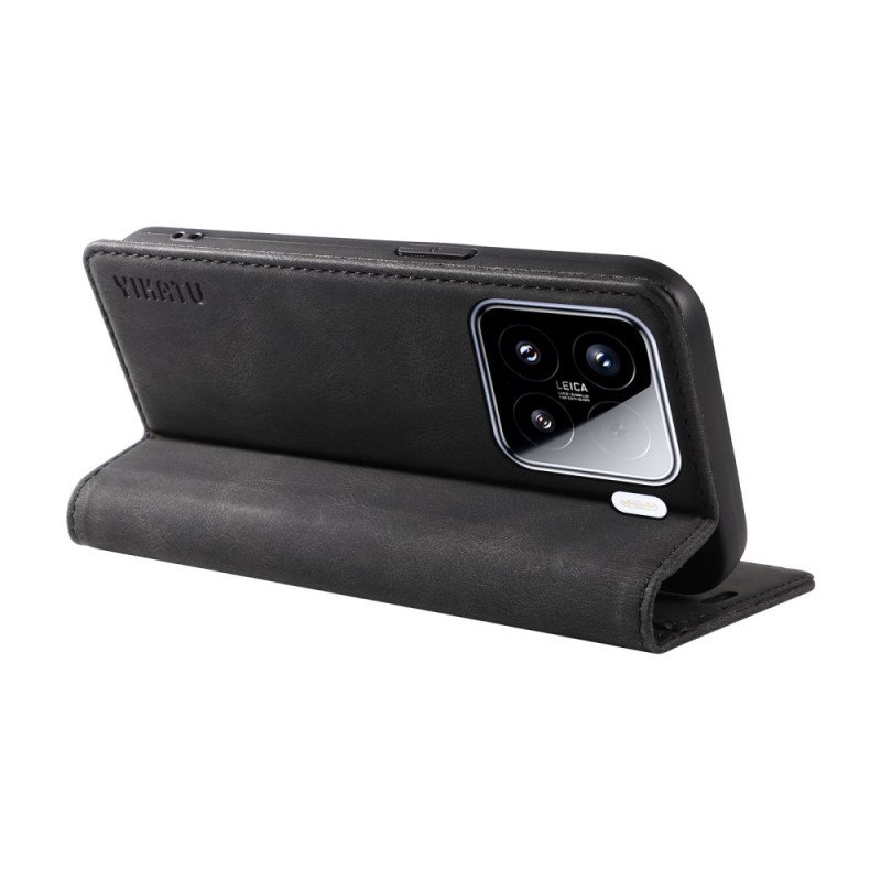 Folio-fodral För Xiaomi 15 Yikatu Mockaeffekt