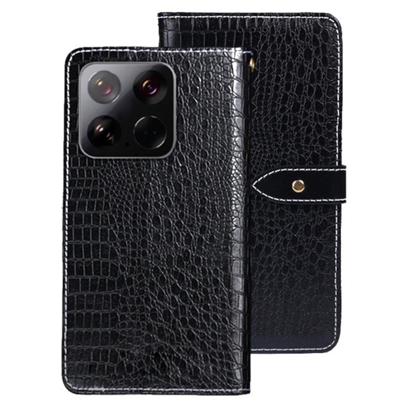 Läderfodral Xiaomi 15 Telefonfodral Krokodilstruktur Idewei