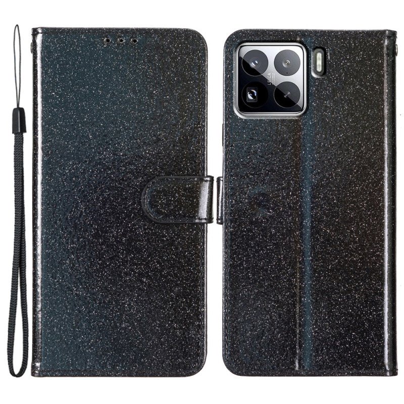Läderfodral Xiaomi 15 Telefonfodral Paljetter