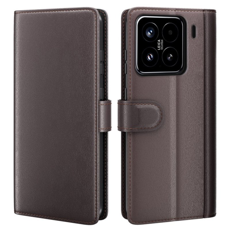 Läderskal Fodral Xiaomi 15 Äkta Läder