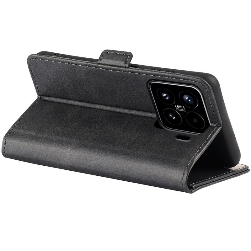 Läderskal Fodral Xiaomi 15 Dubbelspänne