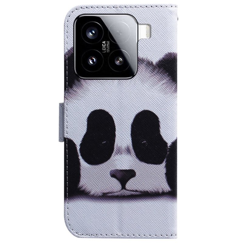 Läderskal Fodral Xiaomi 15 Panda