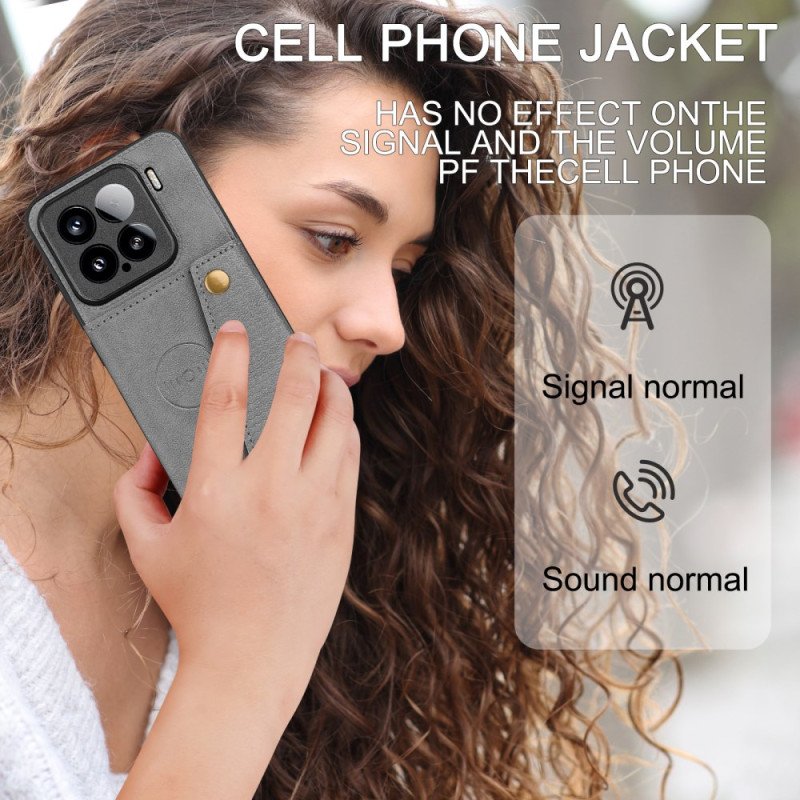 Skal För Xiaomi 15 Lädereffekt Med Korthållare Och Stativ