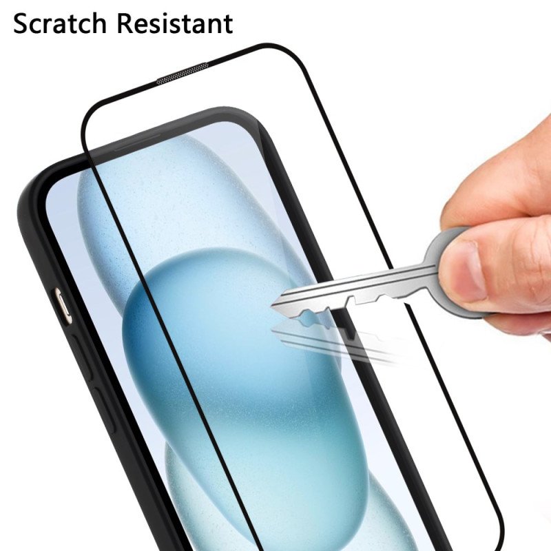 Skal Xiaomi 15 2-i-1-silikon Med Skärmskydd I Härdat Glas