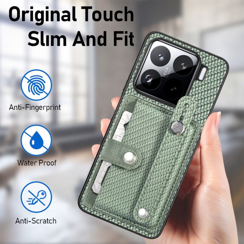 Skal Xiaomi 15 Korthållare Och Rem I Kolfiber