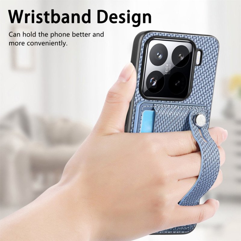 Skal Xiaomi 15 Korthållare Och Rem I Kolfiber