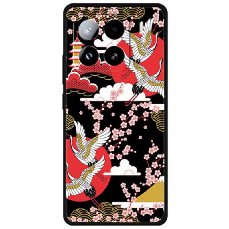 Skal Xiaomi 15 Telefonfodral Fyra Tranor I Flykt