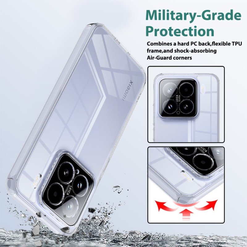 Skal Xiaomi 15 Telefonfodral Stötsäkert Genomskinligt