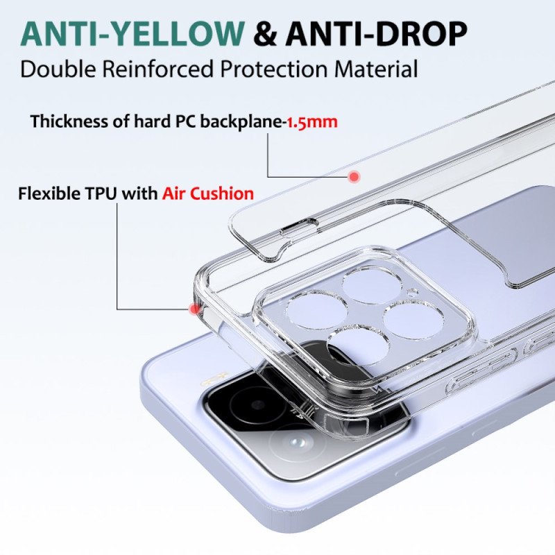 Skal Xiaomi 15 Telefonfodral Stötsäkert Genomskinligt