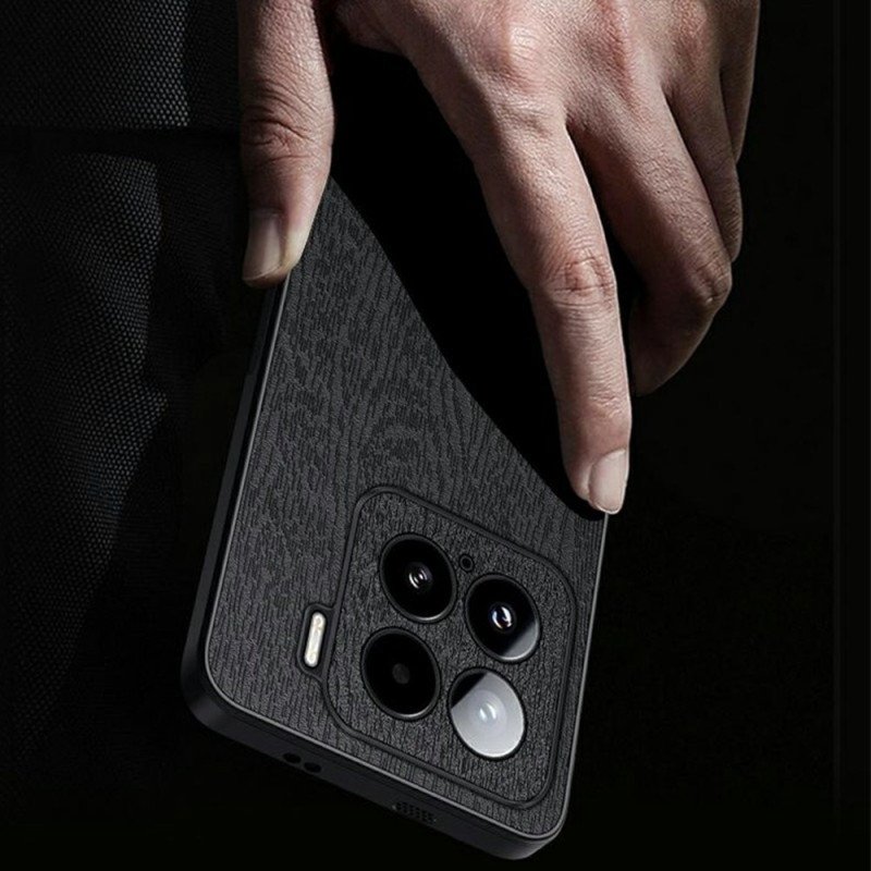 Skal Xiaomi 15 Telefonfodral Träeffekt
