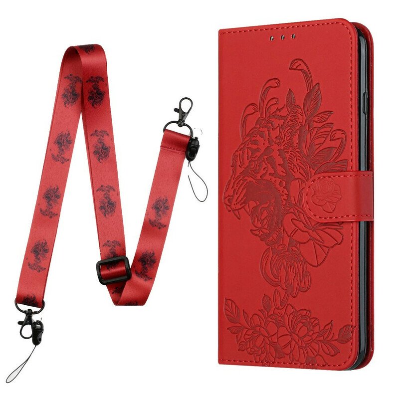 Fodral iPhone 13 Mini Med Kedjar Barock Strappy Tiger