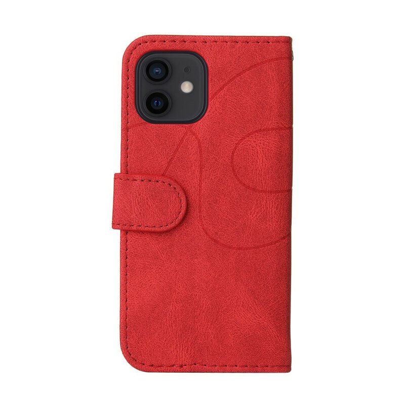 Fodral iPhone 13 Mini Tvåfärgad Signatur Konstläder