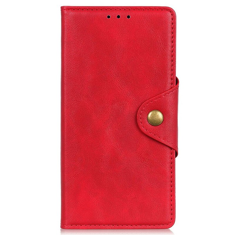 Folio-fodral iPhone 13 Mini Knapp I Konstläder