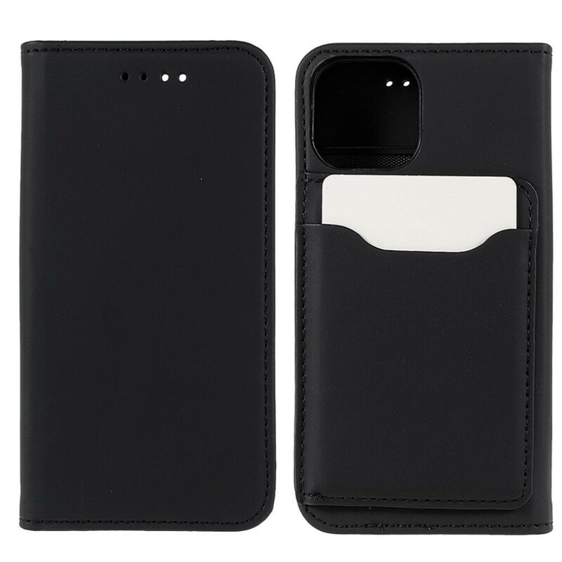 Folio-fodral iPhone 13 Mini Läderfodral Stativ För Korthållare
