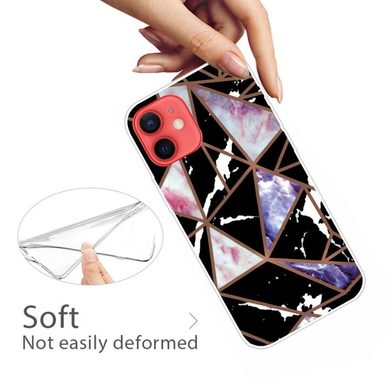Mobilskal iPhone 13 Mini Nedgång Geometrisk Marmor