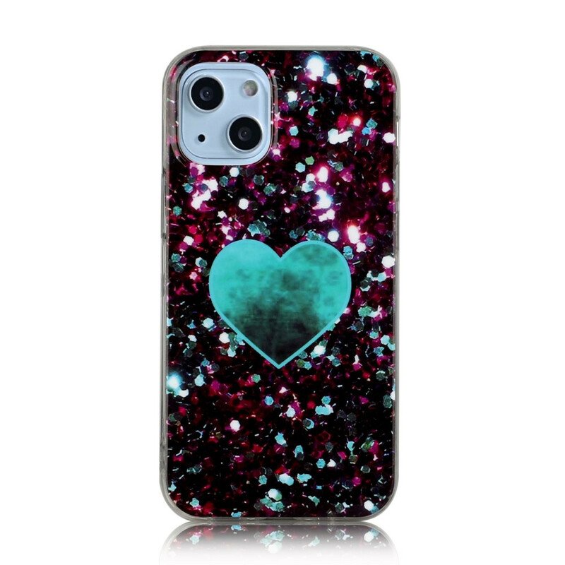 Skal iPhone 13 Mini Glitter Marmor