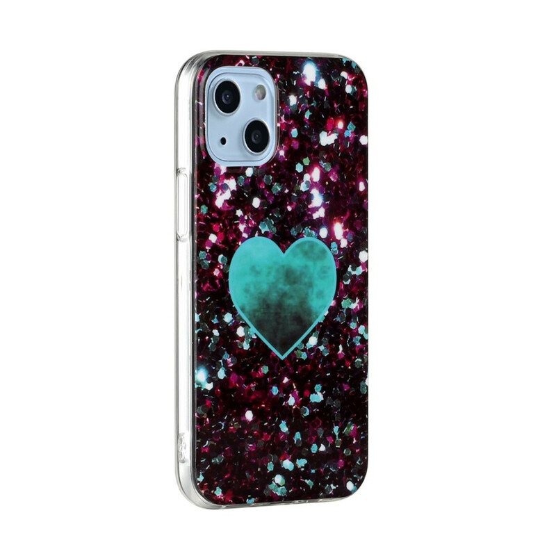 Skal iPhone 13 Mini Glitter Marmor