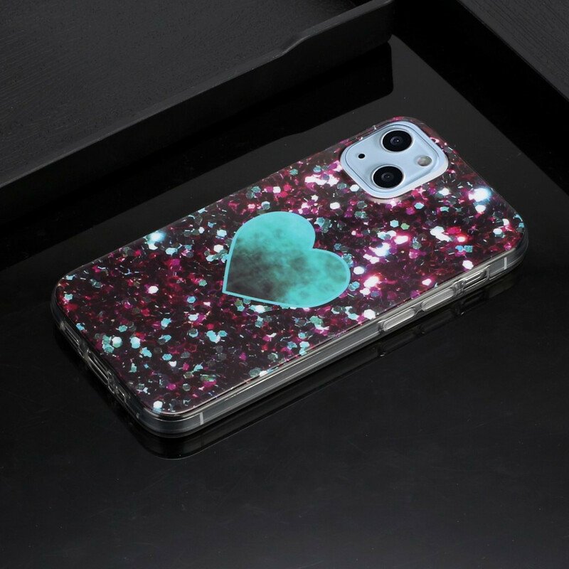 Skal iPhone 13 Mini Glitter Marmor