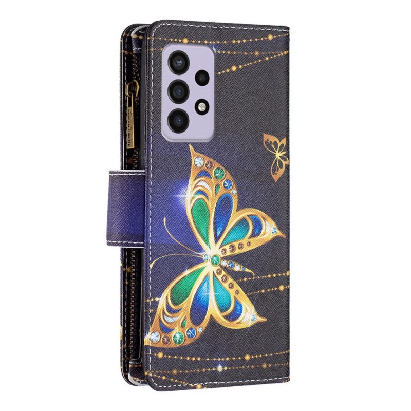 Fodral Samsung Galaxy A33 5G Royal Butterfly Dragkedja