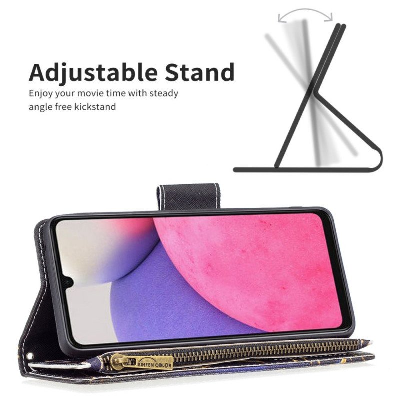 Fodral Samsung Galaxy A33 5G Royal Butterfly Dragkedja