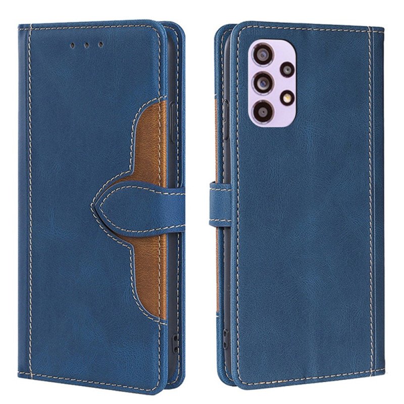 Folio-fodral Samsung Galaxy A33 5G Faux Läder Bicolor Snygg