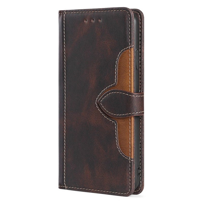 Folio-fodral Samsung Galaxy A33 5G Faux Läder Bicolor Snygg