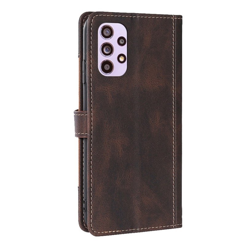 Folio-fodral Samsung Galaxy A33 5G Faux Läder Bicolor Snygg