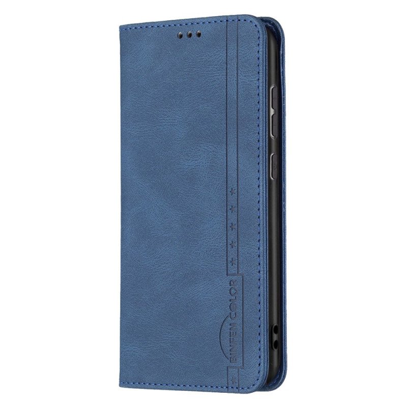 Folio-fodral Samsung Galaxy A33 5G Läderfodral Rfid-sömnad Binfen-färg