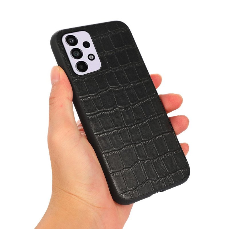 Skal Samsung Galaxy A33 5G Äkta Crocodile Texture Läder