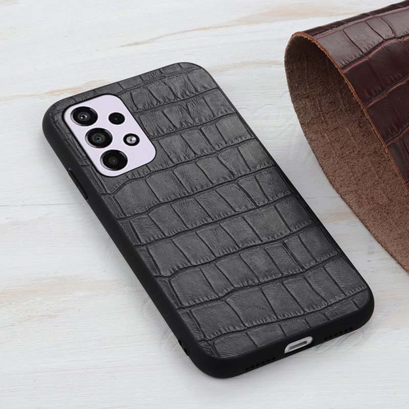 Skal Samsung Galaxy A33 5G Äkta Crocodile Texture Läder