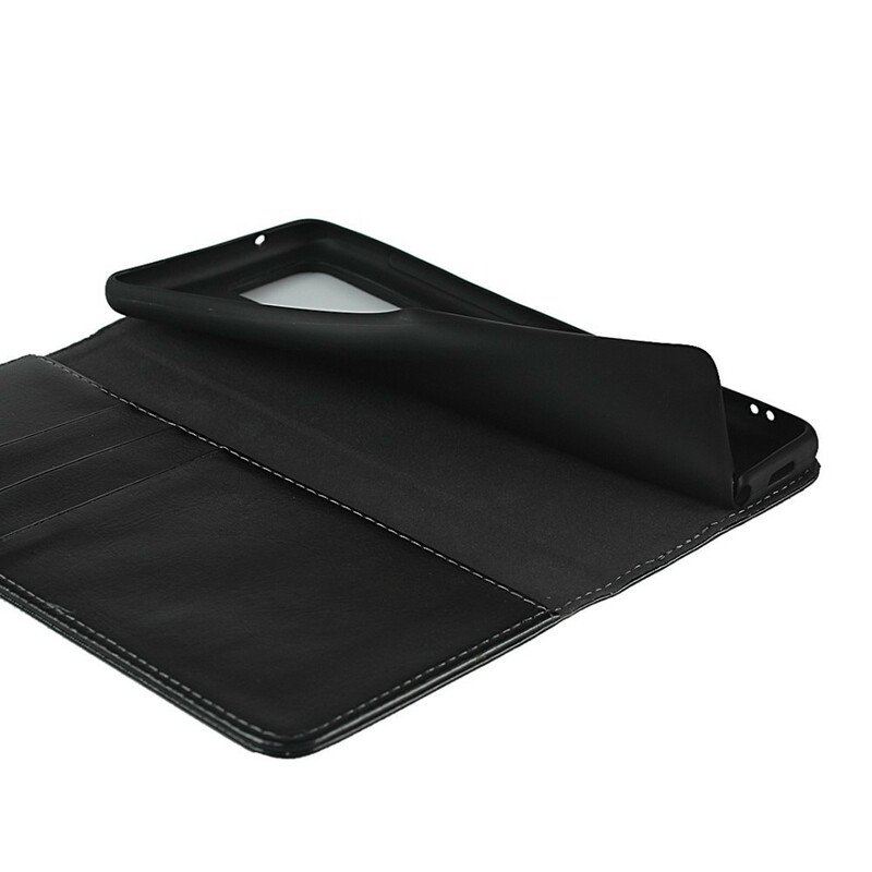 Folio-fodral Samsung Galaxy S20 Ultra Läderfodral Äkta Läder