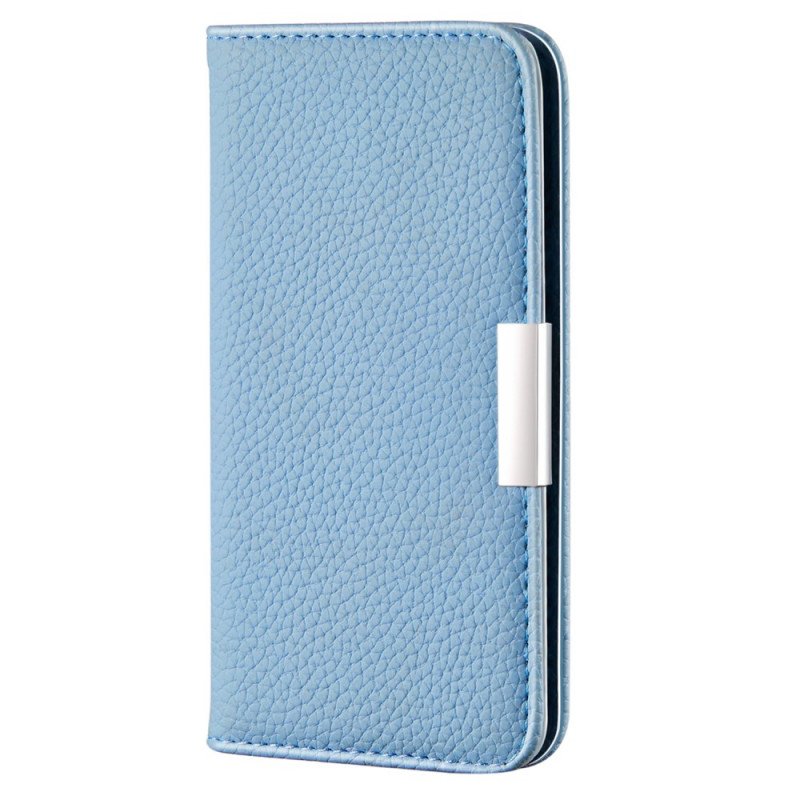 Folio-fodral Samsung Galaxy S22 5G Läderfodral Litchi Ultra Chic I Konstläder