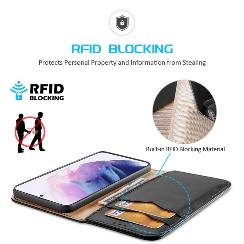 Folio-fodral Samsung Galaxy S22 5G Läderfodral Rfid Dux Ducis