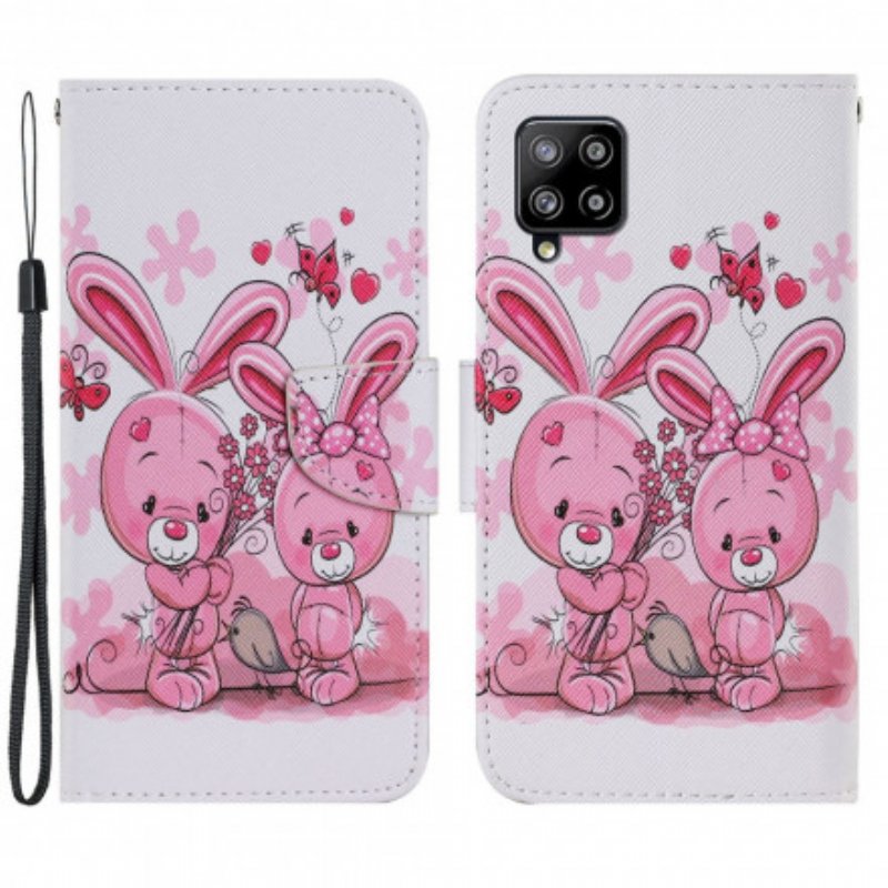 Folio-fodral Samsung Galaxy A22 Kaniner
