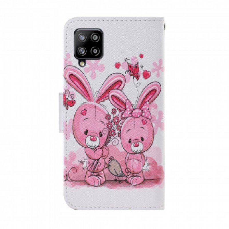 Folio-fodral Samsung Galaxy A22 Kaniner