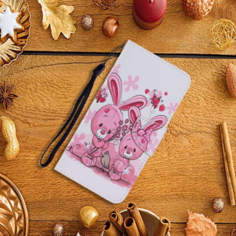 Folio-fodral Samsung Galaxy A22 Kaniner