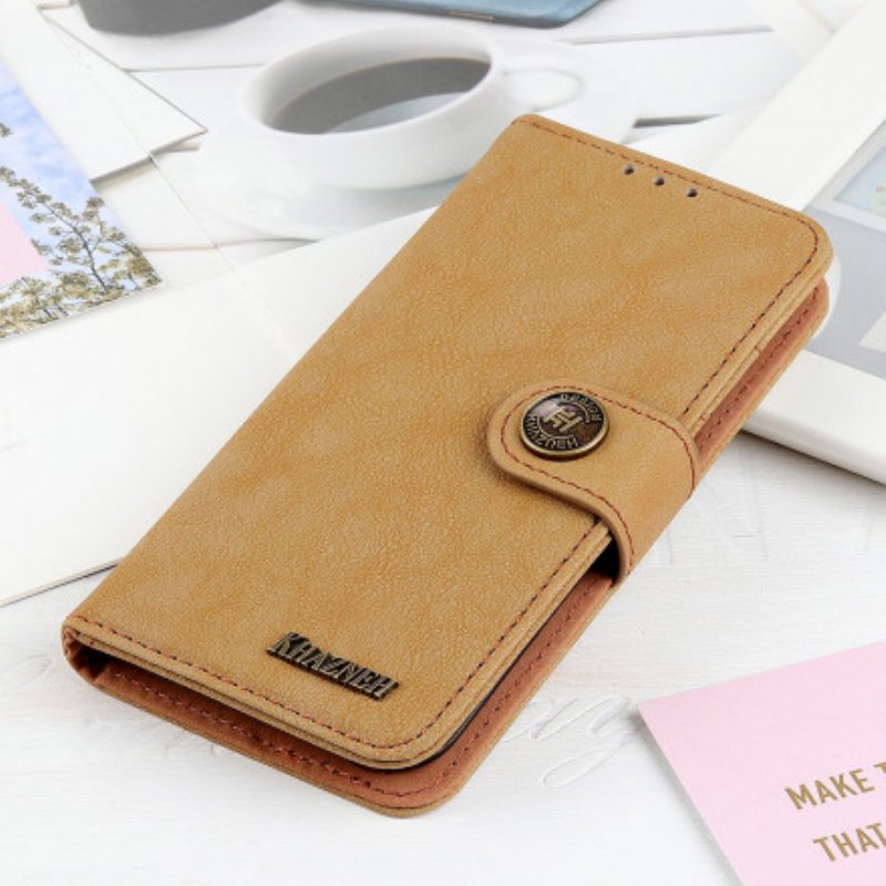 Folio-fodral Samsung Galaxy A22 Khazneh Retro Split Konstläder