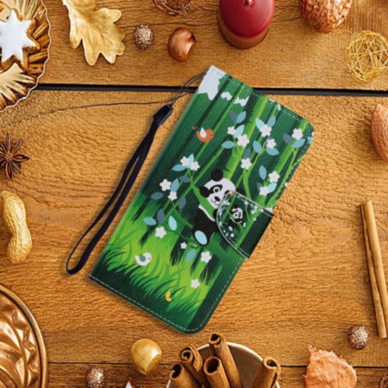 Folio-fodral Samsung Galaxy A22 Pandapromenad